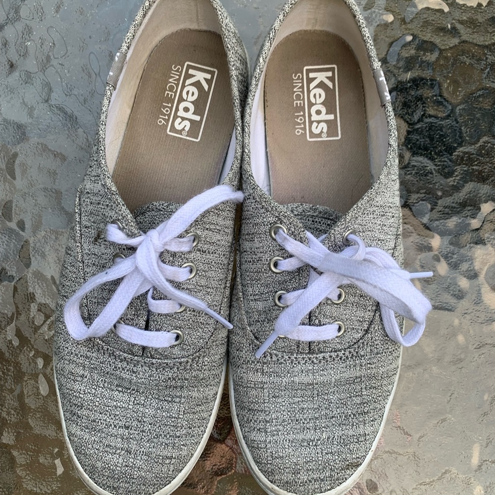 Gray keds sneakers